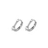 S925 Sterling Silver Cubic Zirconia Hoop and Stud Earrings: Elegant Small Ear Cuffs for Women, Korean Style, Unique Design