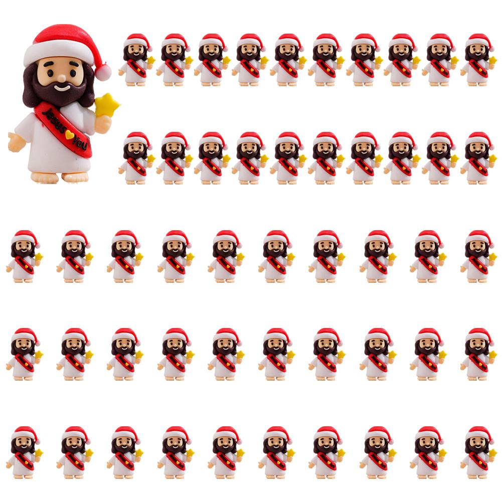 50Pcs Easter Jesus Toys Easter Mini Jesus Figurines Decorative School Craft Multifunctional Jesus Sunday Party Favors Easter