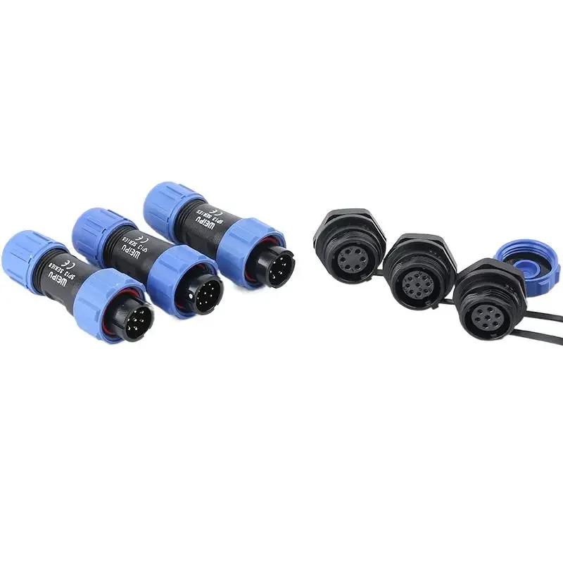 WEIPU SP13 SP1310/P SP1312/S Waterproof IP68 Male Plug Female Socket Aviation Connector Adapter Panel Mount 2 3 4 5 6 7 9 Pin