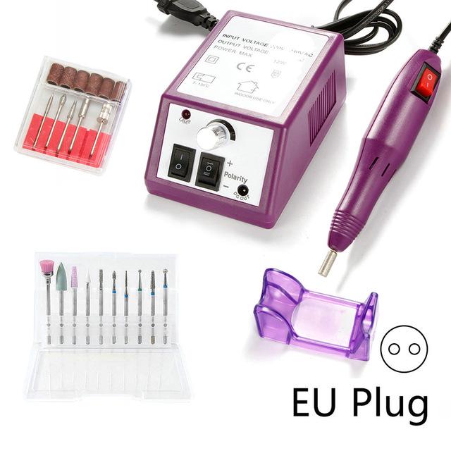 Elextric Apparatus Machine Mill Cutter Set Remove Gel Polish Nail Drill Bits Pedicure Tools