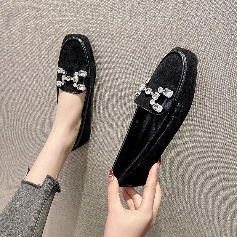 Jarní Podzimní Boty Dámské Baleríny Měkké Módní Značka Kancelářské Dámské Jednoduché Boty Černé Modré Nadměrná Velikost 42