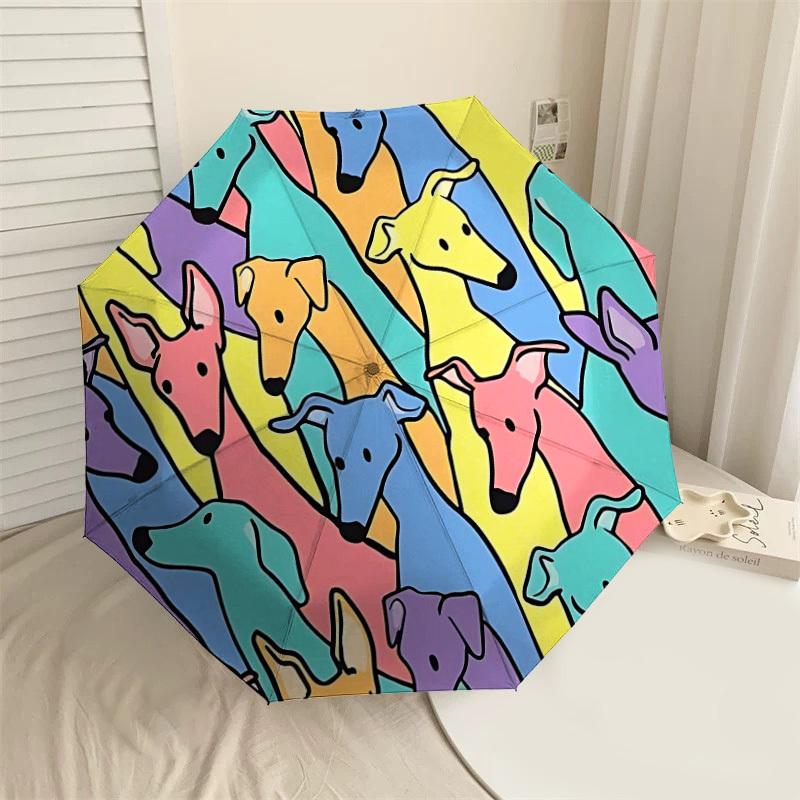 

1PC Dogs Pattern Automatic Open/Close Umbrella with Windproof, 8-Rib Sturdy Canopy, Durable Ribs, Fashionable Design,1294a