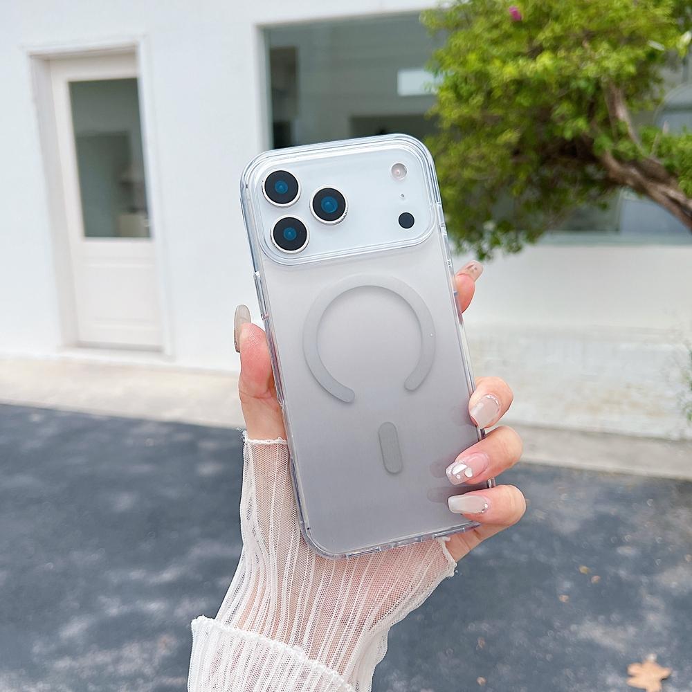 Gradient Color Clear Magnetic Charging Phone Case For iPhone 17 Air 16 15 14 Plus 13 12 Pro Max 11 16e 17e Transparent Cover