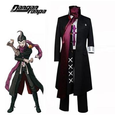 Anime Danganronpa 2 Gundham Tanaka Cosplay Kostýmy Kabát Kalhoty Sarf Uniform 6 ks Kompletní sada pro muže Halloween