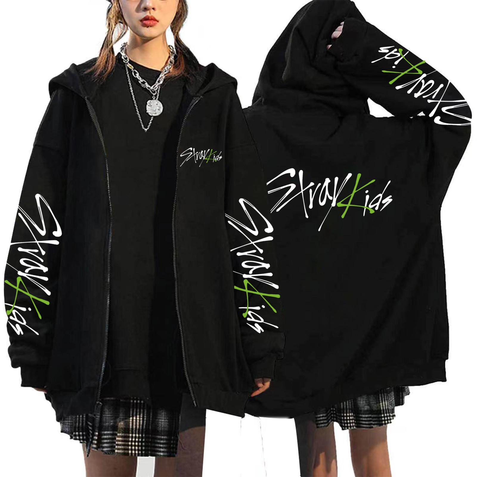 

Женские толстовки на молнии для девочек-подростков, свитшот с буквенным принтом, одежда, повседневная куртка на шнурке с карманами S зелёный