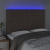 VidaXL Tête de Lit à LED Meuble de Chambre à Coucher Accessoire de Lit Double Tête de Cadre de Lit Intérieur Taupe 3122426