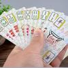 Silent Mahjong Cartoon Playing Cards with 2 Dice - Portable Mahjong Tiles Playing Cards