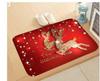 Christmas New Year Festive Santa Claus Elk Floor Mat Bedroom Bathroom Home Absorbent Non-slip Floor Mat