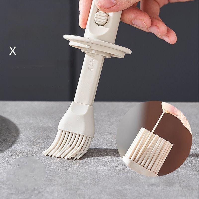 GIANXI Food Grade Baking BBQ Brush Oil Brush Oil Bottle One Glass Household Heat Resistant Kitchen Silicone Brush BBQ Tools