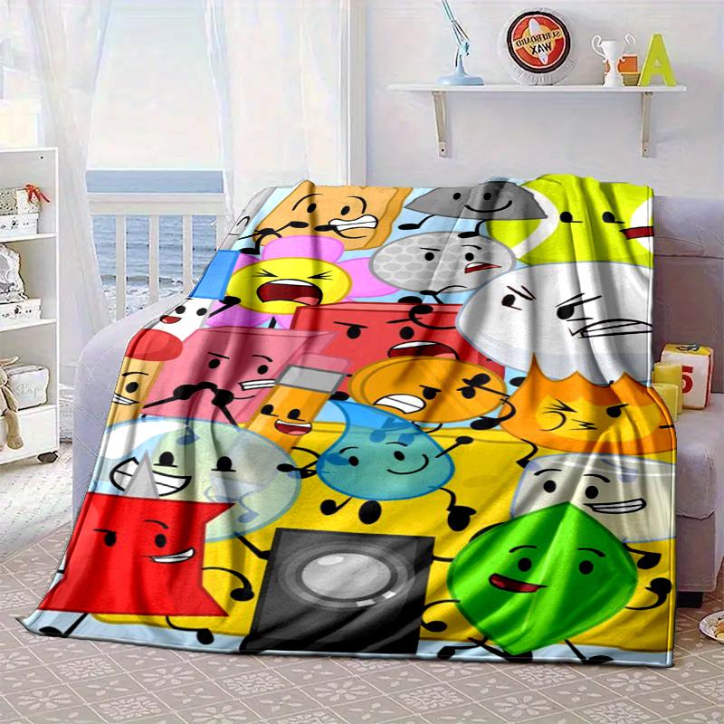 Colorful Dream Island Collage Blanket Flannel Blanket for bed, sofa, Camping, Hiking, Picnic Essentials, gift for family Fan gifts