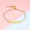 10Pcs 304 Material Stainless Steel Mirror Polished Oval Rectangle Blank Bar Bracelet Adjustable Slider Box Chain Bracelets