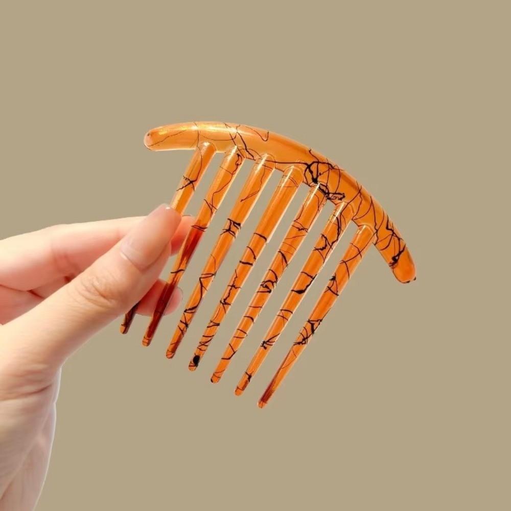 7 Teeth Shattered Hair Comb Anti Slip Hair Wearing Back Head Ball Inverted Comb High Grade Hair Clips Lazy Hair Turning Tool