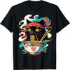 Katt Ramen Nudel Japansk Anime Kawaii Katt T-shirt