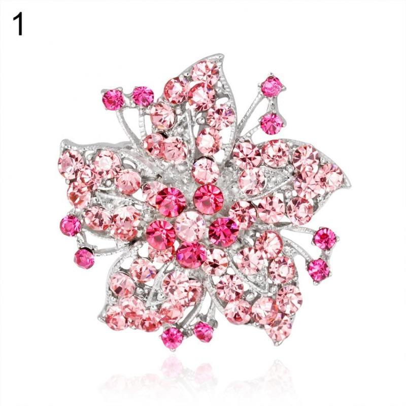 Spilla a forma di sciarpa con fiore in strass alla moda, regalo per la festa di nozze, gioielli da donna