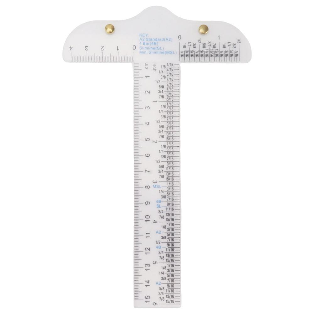 Portable Transparent T-square Ruler T-shape Graduated Drawing Ruler Plastic Straight-edge Drafting Measuring Tool Drafting Work