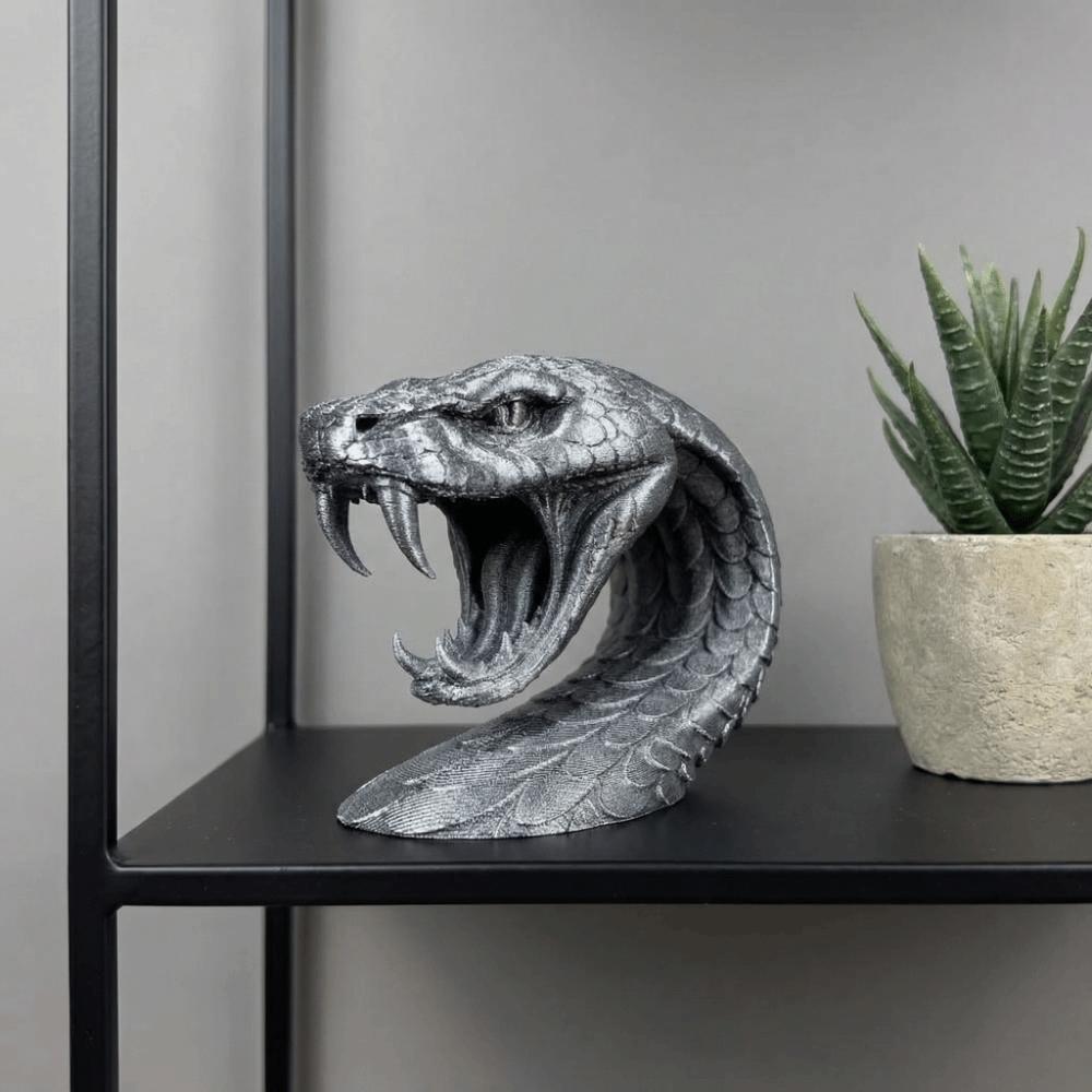 Funny 3D Printing Ornaments Creative Desktop Accessory Exquisite Snakehead Ornaments Home Decor
