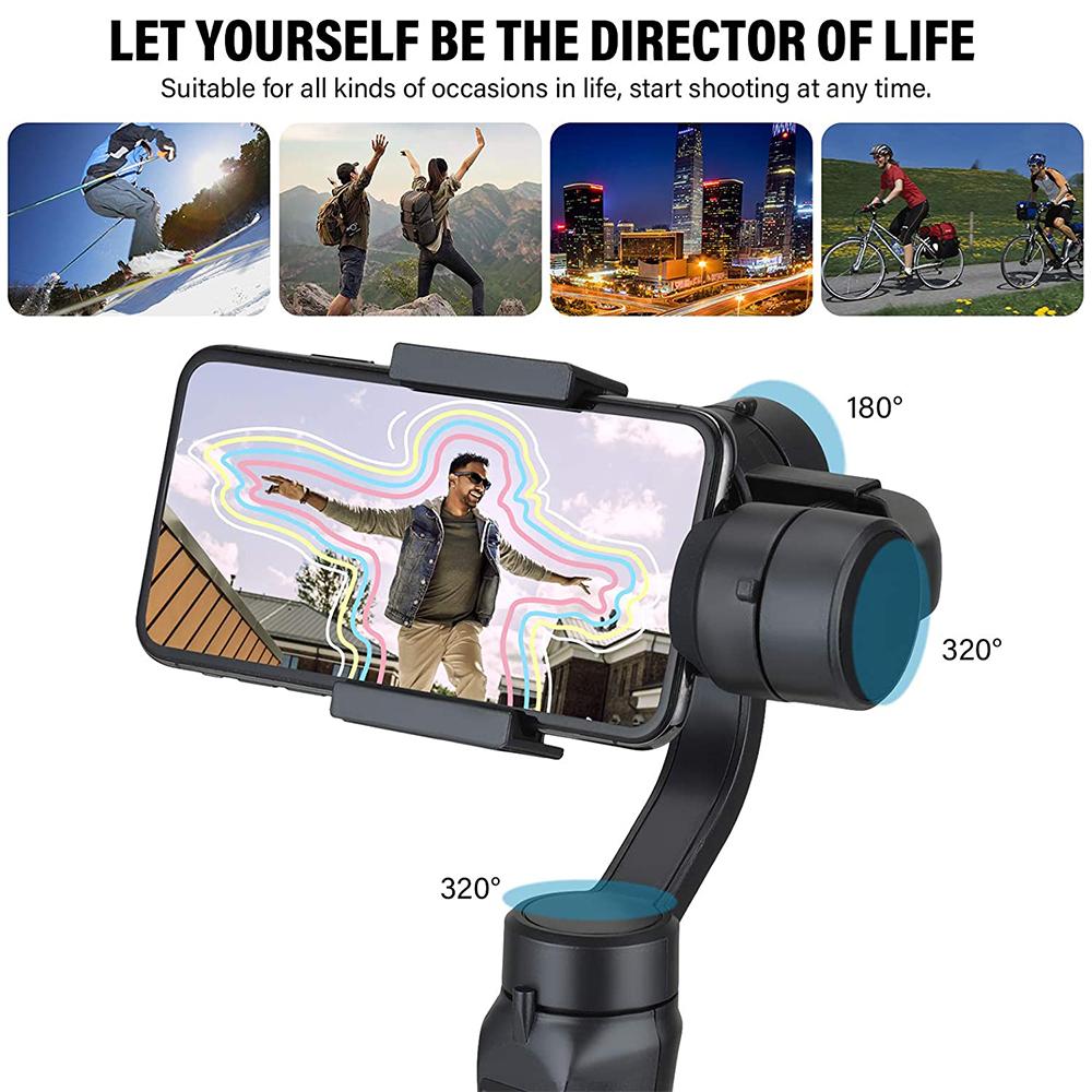 F6 3-axis Handheld Phone Stabilizer Ios Wireless Smartphone Video Recording Mobile Holder