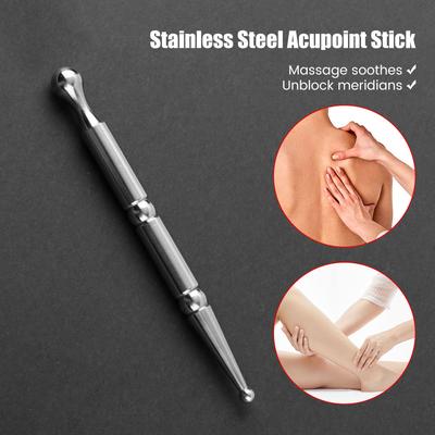 Acupunctuur Pen Roestvrij Staal Massage Stick Lichaamsmassager Meridianen Energie Pen Gezichtsreflexologie Acupressuur Tool Dropshipping
