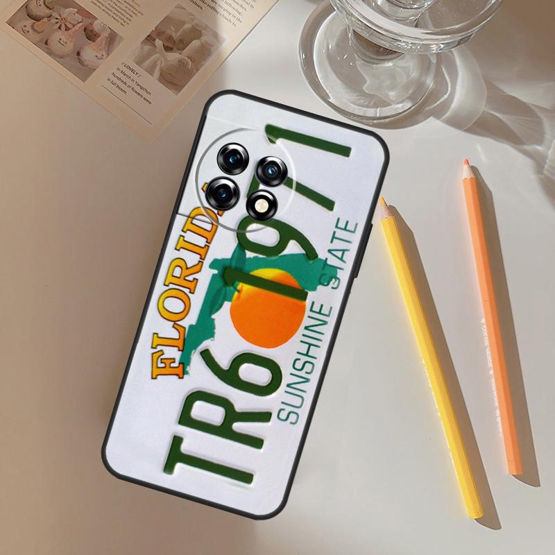 

USA LICENSE NUMBER PLATES Funda For OnePlus 8T 9RT 10T 12 13 R 11 9 10 Pro OnePlus Nord 4 CE 2 3 Lite N20 N30 Case OnePlus Nord CE4
