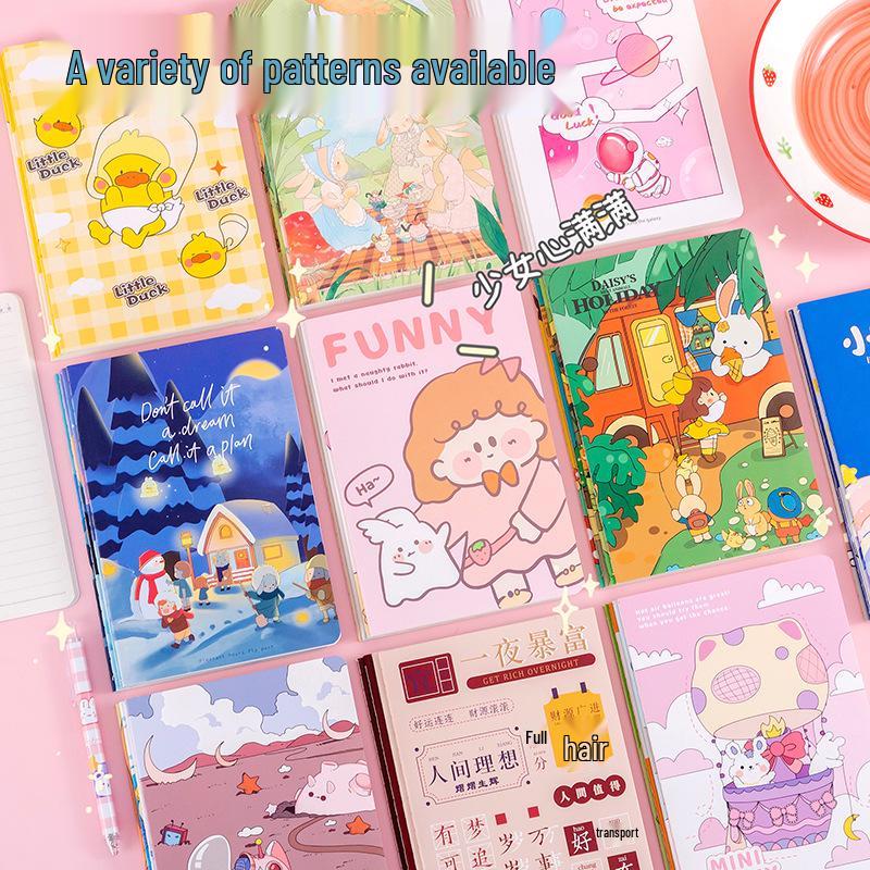 Cartoon Cute A5 Soft Cover Notebook - Stitch-Bound Diary for Elementary Students