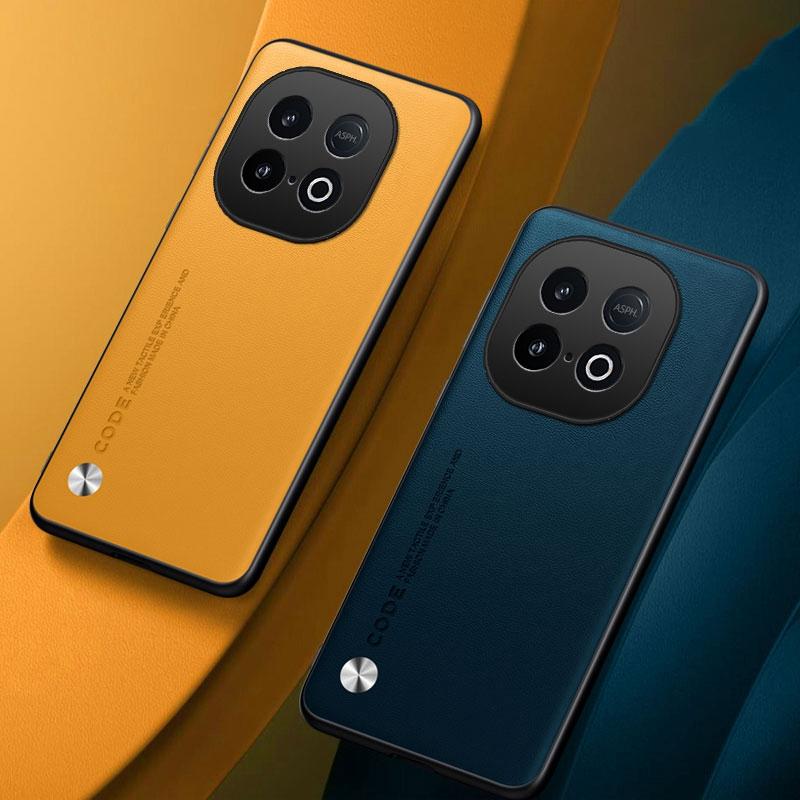 Luxuriöse PU-Lederhülle für Vivo iQOO Z10 Turbo Pro Rückseite Silikon Vollschutz Handyhülle für iQOO Z10 Turbo 5G Coque