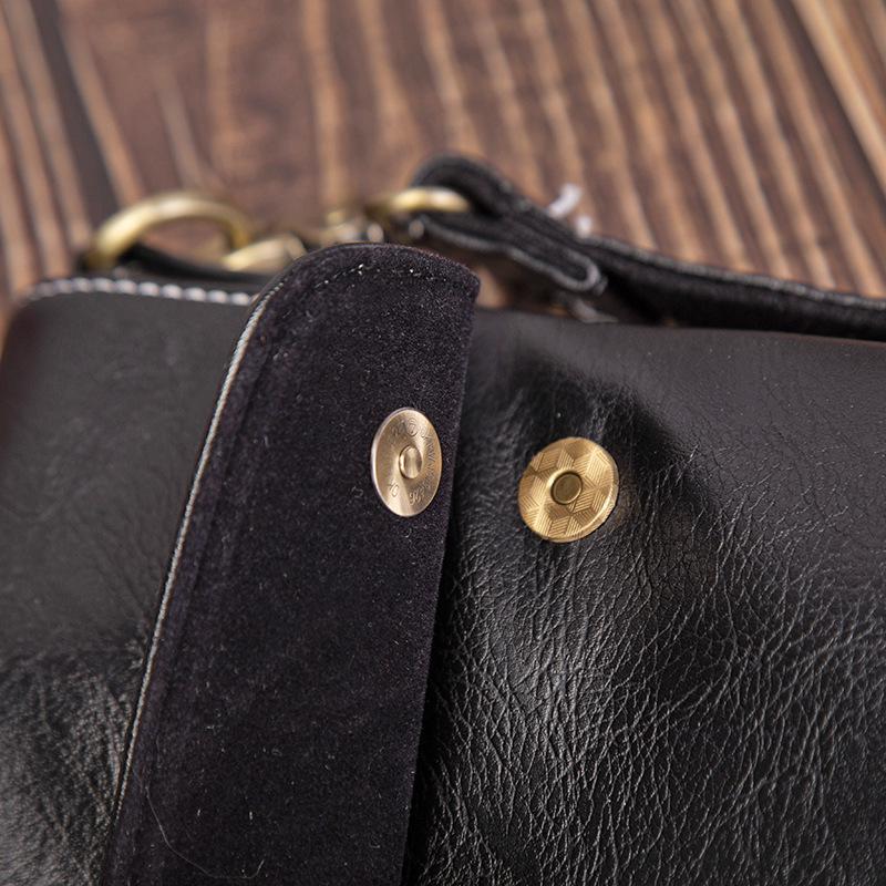 Men's Soft Leather Korean-Style Casual Messenger Bag – Small Vertical Flip Shoulder Bag