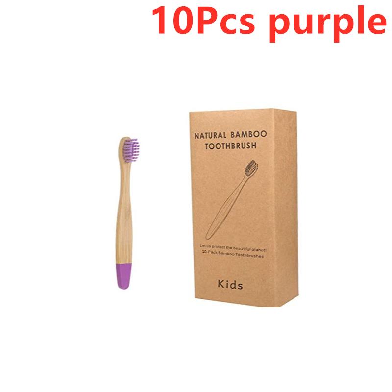 New Organic Children's Bamboo Toothbrush Ten Colors Soft Fibre Bristles Biodegradable Handle Eco Friendly Kids Toothbrushes