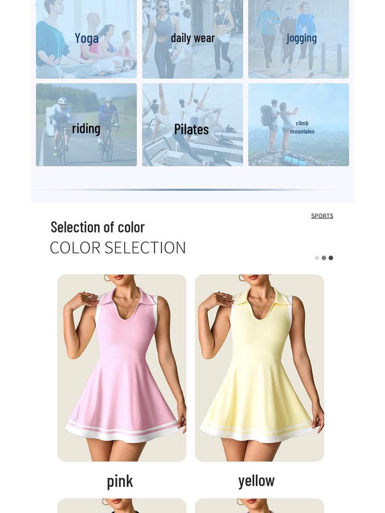 Spring & Summer Golf Tennis Skirt Set: Anti-exposure Badminton, Outdoor Running & Sports Wear