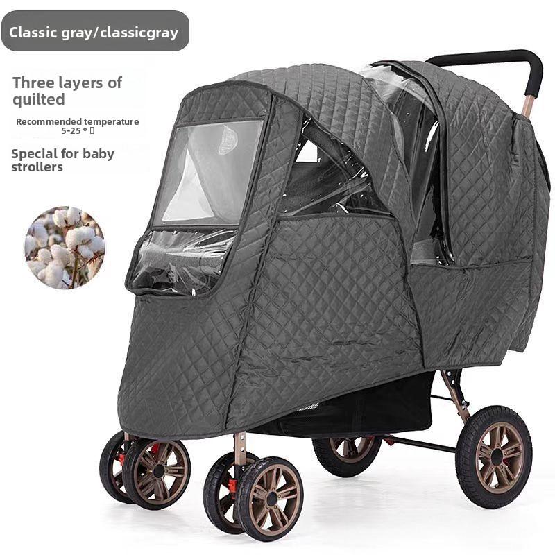 Universal Baby Stroller Rain Cover Children's Stroller Windshield Baby Stroller Umbrella Stroller Rain Cover Stroller Protective Cover Raincoat