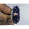Natural Blue Sodalite 925 Solid Sterling Silver Ring Size US-9 PG-148