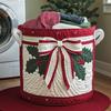 Quilted Cotton Laundry Basket Storage Organizer Clothes Dirty Home Organization