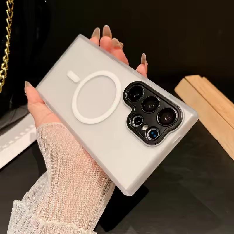 Magnetický prémiový matný kryt pro Samsung Galaxy S25 S24 S23 Ultra Plus FE Magsafe bezdrátové nabíjení Nárazuvzdorný ochranný kryt