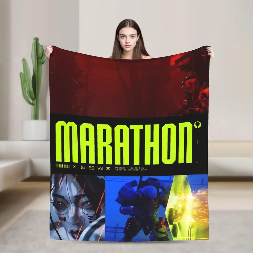 Game Marathon Fashion Blanket Multiple Sizes Soft and Lightweight Throw Fashion Blankets for Couch Sofa and Bed