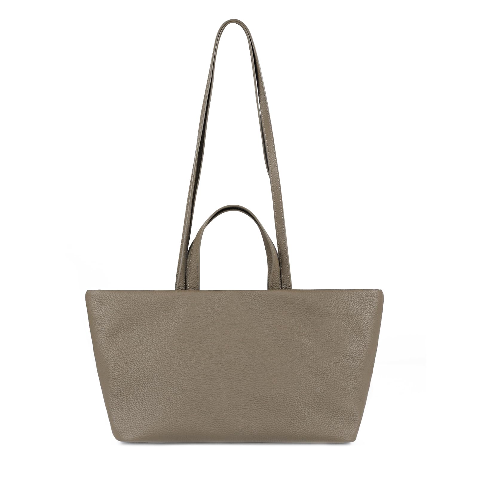 

[imeetu] Women s Genuine Leather Shoulder Bag with Key Ring, 2-Way Handbag, Freestanding, with Studs, Large, Over-the-Shoulder or Handbag, Stylish