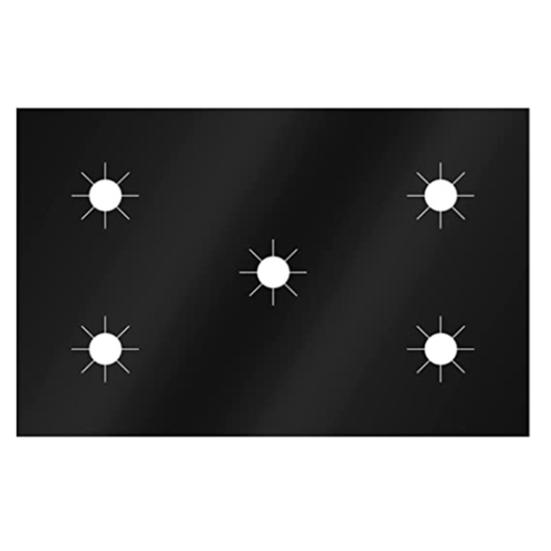 Gasherd Antihaft-Einlage Fleckenabweisend Verformungsbeständig 5-Loch Spritzschutz Effiziente Reinigung PTFE Glasfaser