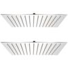 Pomme de douche plongeante 2 pcs Acier inoxydable 25x25 cm