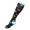 Compression Women Men Stockings Popular Love Pattern Stripe Lattice Star Compress Socks Running Sports Elastic Pressure