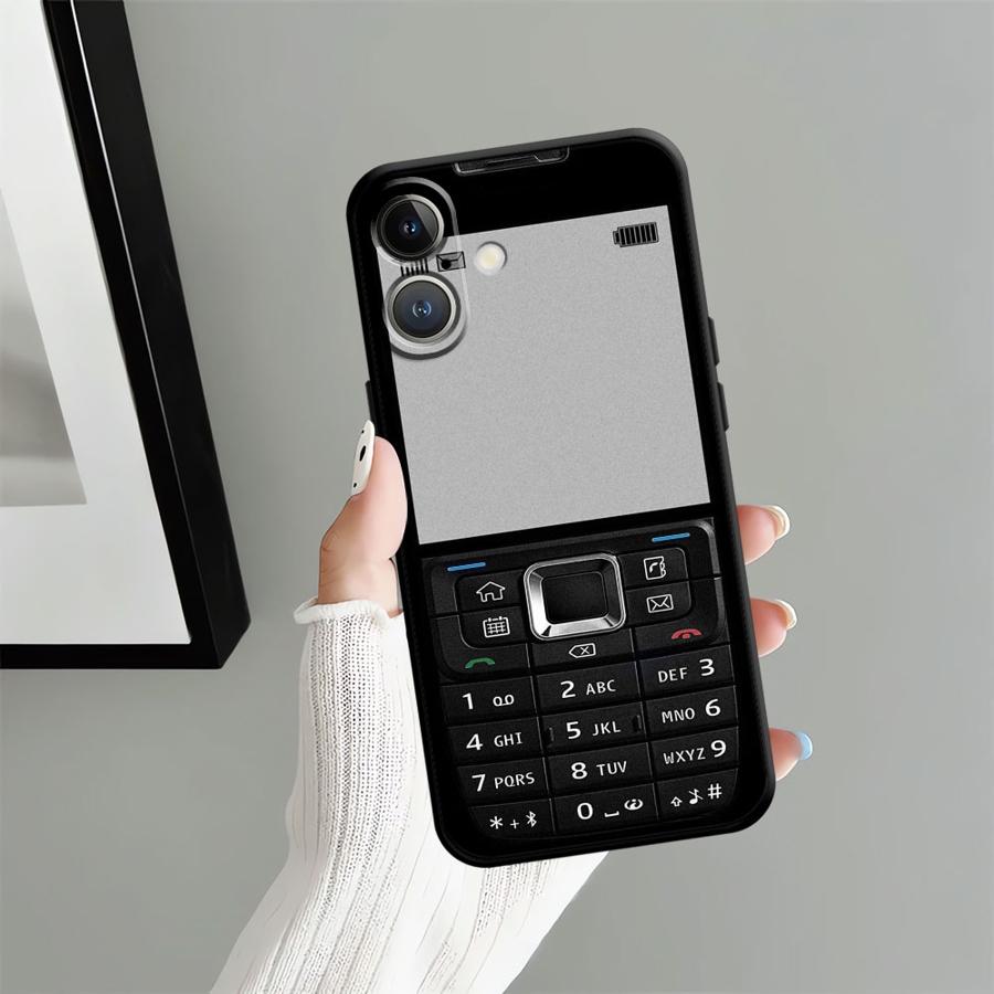 Black Soft Phone Cover Case for iPhone XR 15 16 14 Plus 13 12 11 17 Pro Max 7 8 XS Max 17Air Retro Phone Model