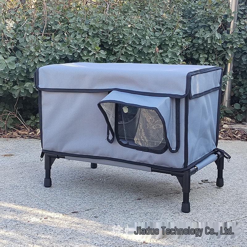 

Waterproof Outdoor Pet House: Warm, Rainproof, & Detachable for Stray Cats 55x34x44 серый
