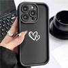 Heart Love Black Groove Sandstone Case for iPhone 15/16/17