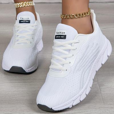 [Atmungsaktive Mesh-Sneaker] Leichte, atmungsaktive Mesh-Sneaker – rutschfeste EVA-Sohle, bequeme Knöchelstütze, Low-Top-Lauf- und Tennisschuhe zum Schnüren