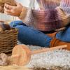 Wooden Drop Spindle Yarn Spinning Wheel for Spinning Wool Weaving Spinning Wheel
