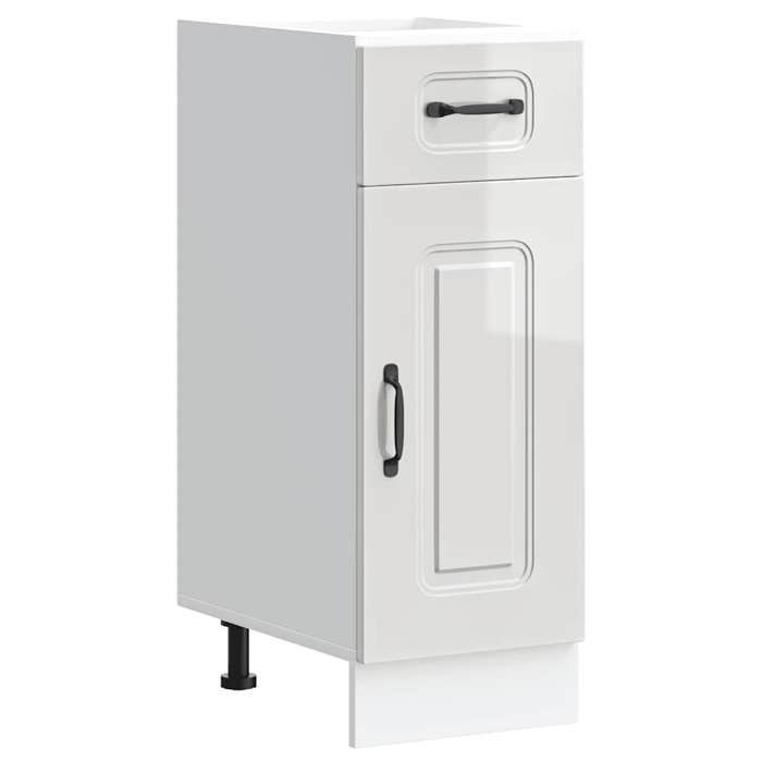 VidaXL Kitchen Cabinet Kalmar Glossy White Engineered Wood 853459