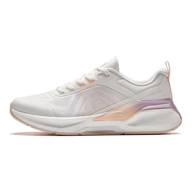 Anta Burning Refinement Cushioning, Wear Resistant Low top Running Shoes Women's White Pink 122427788-3