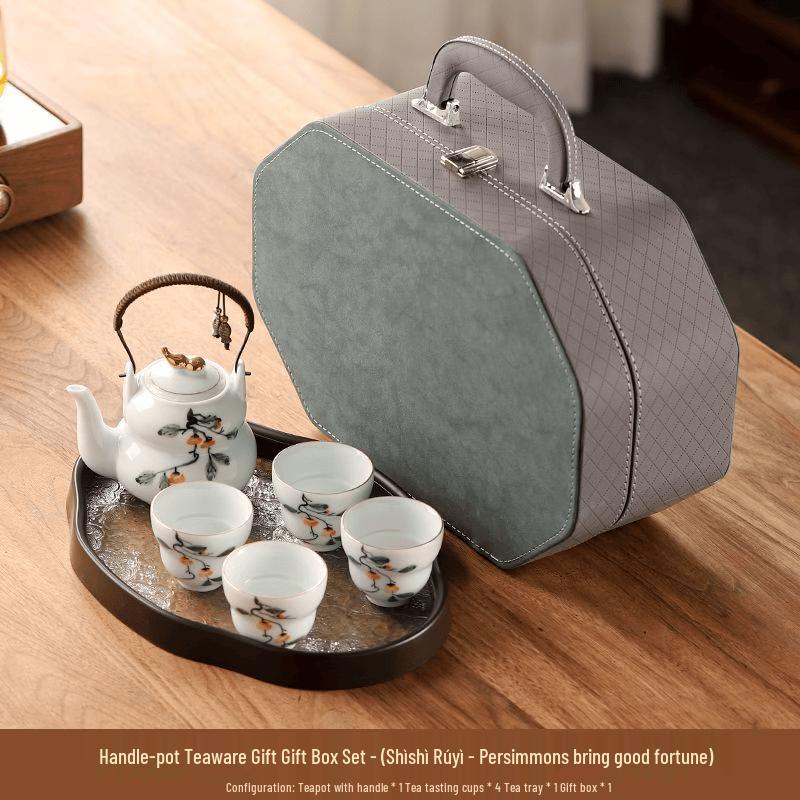 Hand-painted Ceramic Kung Fu Tea Set