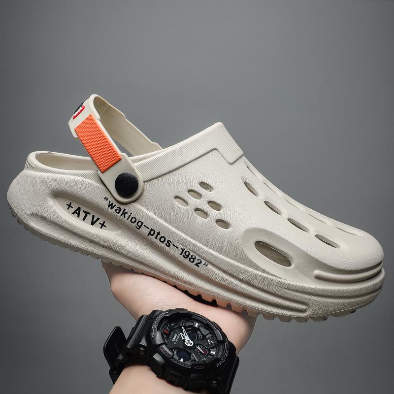 Herre Sandaler med lukket tå, Sklisikre EVA Utendørssko for hagearbeid/strand, Lett Hurtigtørkende Slip-on Fottøy