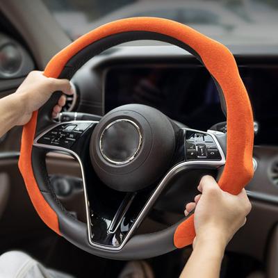 New Styling Suede Universal 38CM Car Steering Wheel Booster Cover Non-Slip Auto Interior Steer Protector Decoration Accessories