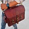 Leather Vintage Men Messenger Shoulder Bag Laptop Satchel Briefcase