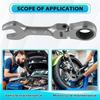 AEE2-Short Handle Ratchet Wrench With Movable Head,Quick Dual-Purpose Open End Wrench,Hardware Tool, Labor-Saving Wrench