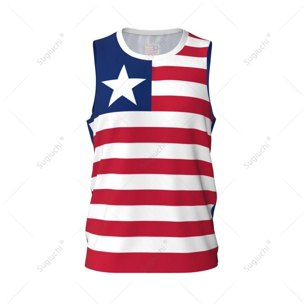 Liberia Flag Basketball Sports Running Fitness Multifunction Sleeveless Tshirt